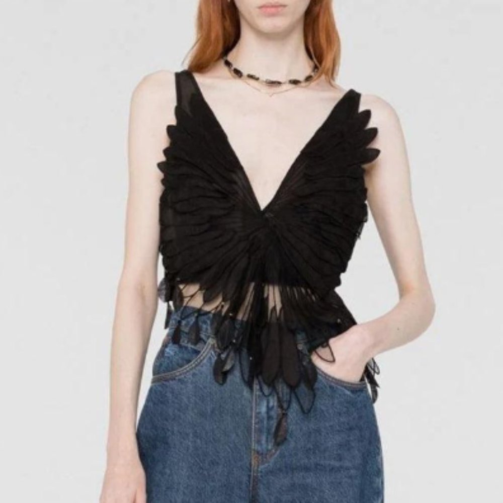 Zimmermann Rhythmic Embroidered Bodice in Black